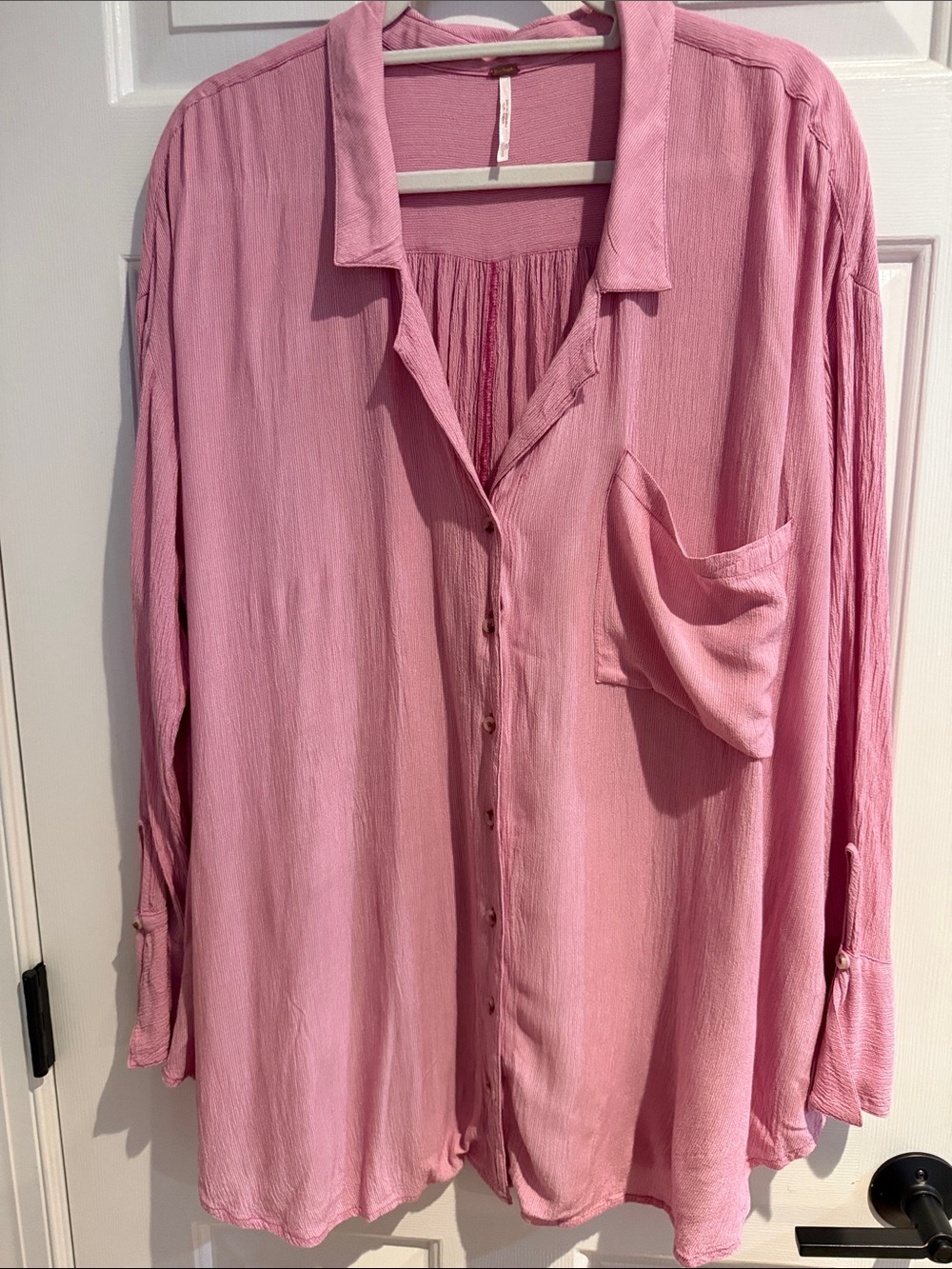 Free People Dusty Pink Button-Down Shirt